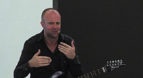 Rock guitar in 11 dimensions Rock guitar in 11 dimensions